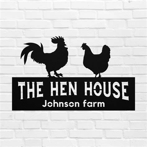 Chicken Coop Sign Custom Metal Hen House Sign Personalized Etsy