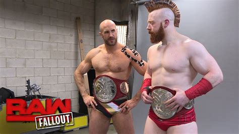 Cesaro And Sheamus Are Photographed With Their New Raw Tag Team Titles Raw Fallout Dec 19 2016