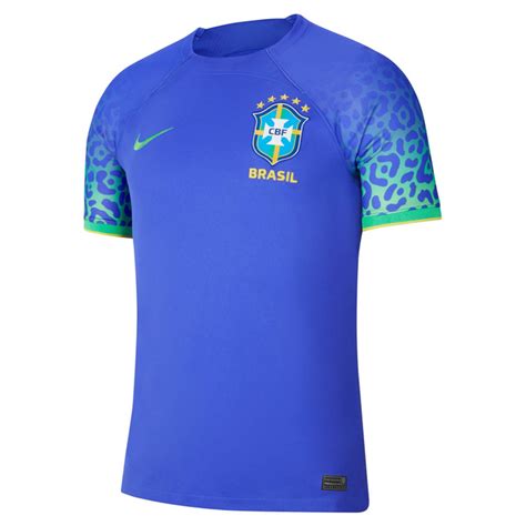 Camisa Brasil Nike 22 23 Copa Do Mundo Masculina Torcedor Azul