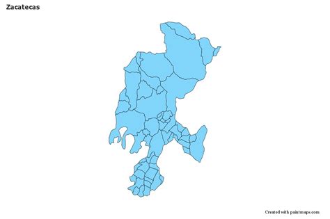 Mapas De Muestra Para Zacatecas Azul Mapas Imagen De Zacatecas