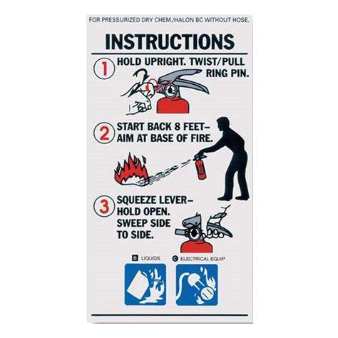 Fire Extinguisher Instruction Label Ubicaciondepersonascdmxgobmx