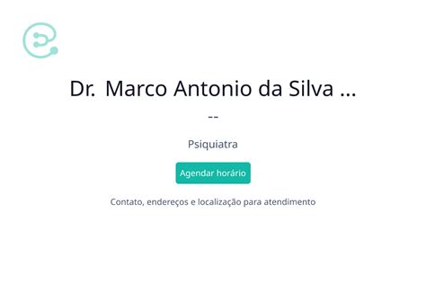 Dr Marco Antonio Da Silva Alves Psiquiatra Em Rio De Janeiro RJ