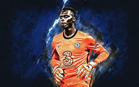 Edouard Mendy Senegalese Footballer Goalkeeper Chelsea FC Blue