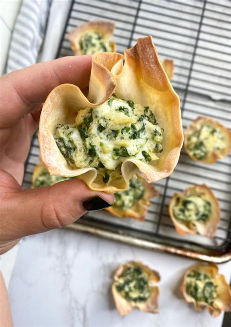 Spinach Artichoke Wonton Cups Janelle Rohner