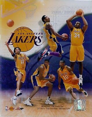 Los Angeles Lakers 2001-02 Team NBA Licensed Unsigned Glossy 8x10 Photo ...