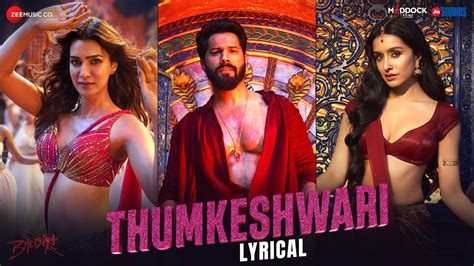 Thumkeshwari - Lyrical | Bhediya | Varun D, Kriti S, Shraddha K ...