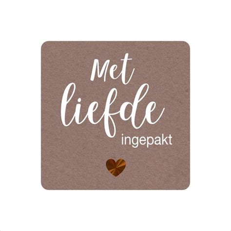 Sluitstickers Sluitzegels Met Liefde Ingepakt Rol Van 250 Stuks