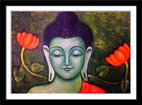 Tallenge Acrylic Painting Lotus Buddha Buddha Paintings