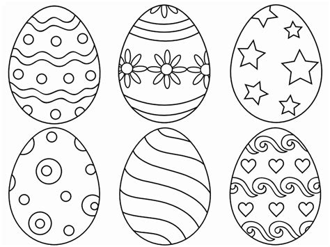 Seis Huevos De Pascua Para Colorear Imprimir E Dibujar Coloringonly