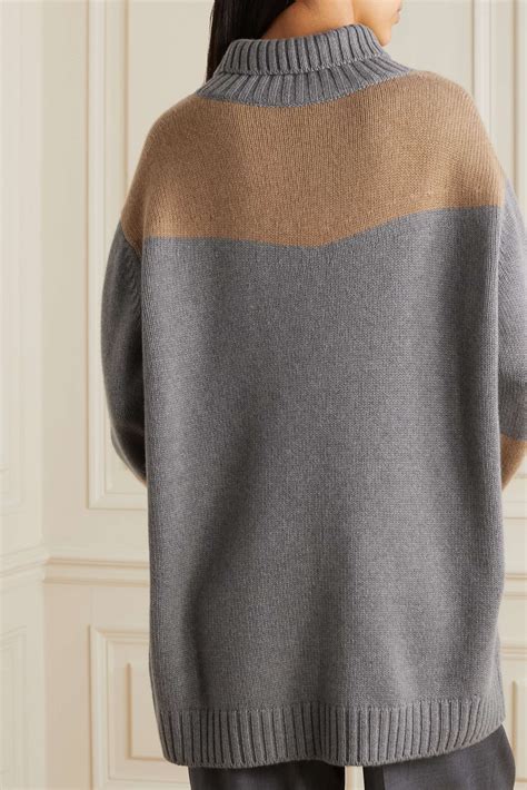 Loro Piana Color Block Cashmere Turtleneck Sweater Net A Porter