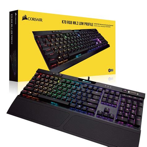 CORSAIR K70 RGB MK.2 RAPIDFIRE Low Profile - Backlit RGB LED - USB ...