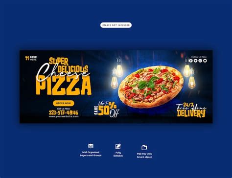 Menú De Comida Y Pizza Deliciosa Plantilla De Banner De Portada De Facebook Archivo Psd Premium