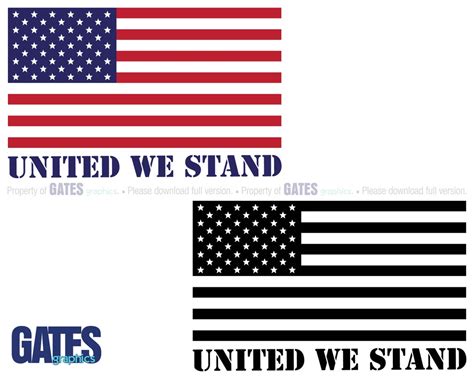 United We Stand American Flag Usa Flag Digital Download Etsy