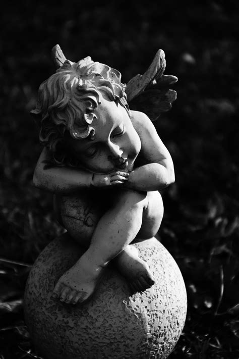 Angel Statue Victorian Black and White Photography Lovely - Etsy