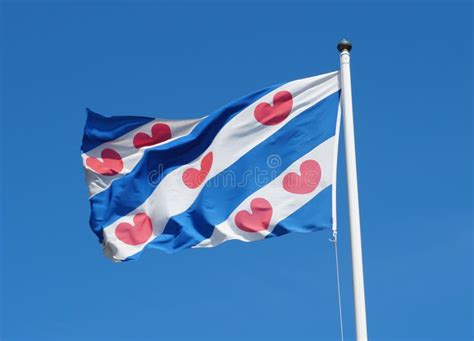 Flag of Friesland of Netherlands Stock Photo - Image of dutch, europe ...