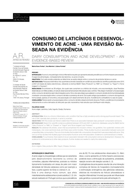 Pdf Consumo De LaticÍnios E Desenvol Vimento De Acne Uma RevisÃo