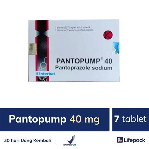 Pantopump 40 mg - 7 tablet - Meredakan Nyeri Lambung, Gejala Maag dan ...