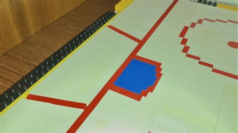 Finished the ice surface for my Lego hockey stadium - 1500+ pieces so ...