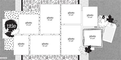 Scrapbook Sketches 12x12 Photo Scrapbook Scrapbook Designs