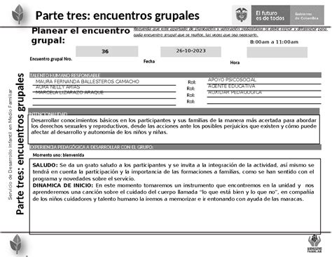 Planeacion EEG Sexual Y Reproductiva Parte Tres Encuentros Grupales