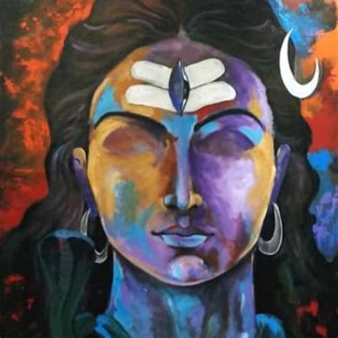 Lord Shiva Natarajan Pose D Handpainted Painting On Canvas Etsy