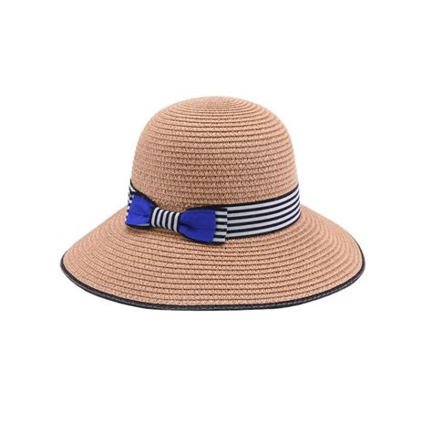 Sombrero De Paja Plegable Con Lazo Para Mujer Gorra De Pescador Con