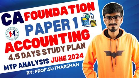 Ca Foundation Paper Accounting Mtp Analysis And Days Study Plan