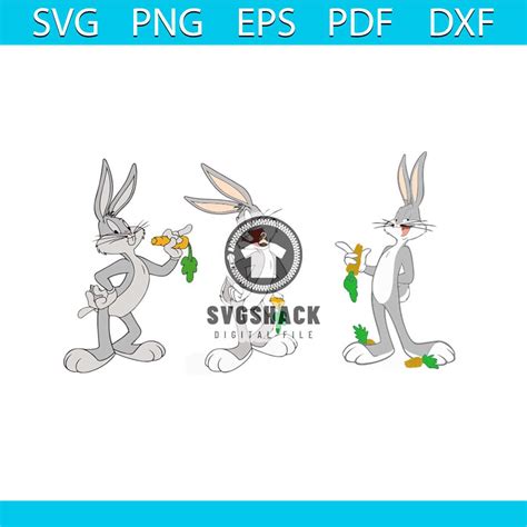 Bugs Bunny Eating Carrot Svg Cartoon Svg Bundle Svg Bunny Inspire