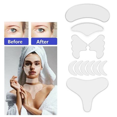 22pcs Reusable Silicone Wrinkle Removal Sticker Face Forehead Neck Eye7765 6031196603922 Ebay