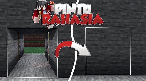 Cara Membuat Pintu Rahasia Di Minecraft Pe Paling Gampang Youtube