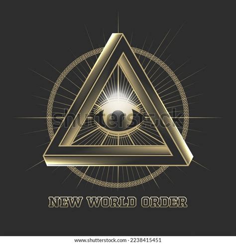 Masonic Symbol All Seeing Eye Triangle Stock Vector (Royalty Free ...