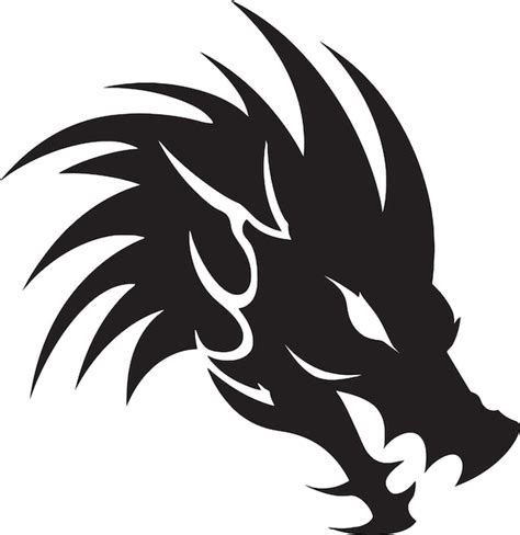 Premium Vector | Dragon Head Legacy Flames of Rebirth