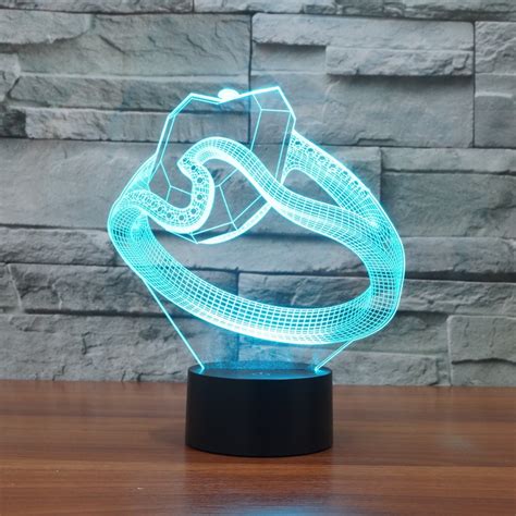 Black Base Creative 3D LED Decorative Night Light USB With Touch