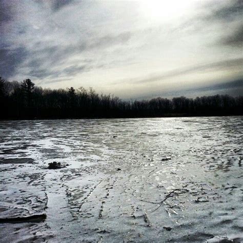 Black Otter Lake Appears To Be Frozen Over Hortonville Wi Jan 2013