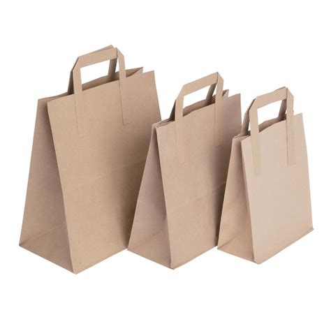 Fiesta Compostable Recycled Brown Paper Carrier Bags Small Pack Of