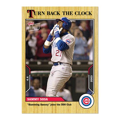 Sammy Sosa Mlb Topps Now Turn Back The Clock Card Print