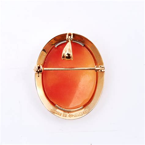 Images For 2909465 BROOCH PENDANT 18k Gold Cut Seashell Representing