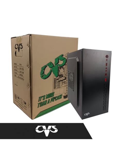 CVS 1722 PC CASE WITH 750W PSU – BLACK | FLAT CABLES – DFESTORE