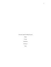 External Capital Funding Proposal Docx 1 External Capital Funding