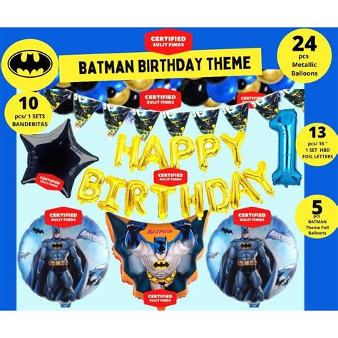 Batman Birthday Decorations Batman Balloon Set Birthday Batman Party Needs Batman Theme Party ...