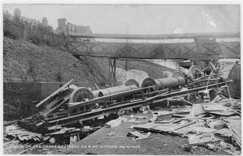Wreck of the Cromer Express at the station – The history of Witham, Essex