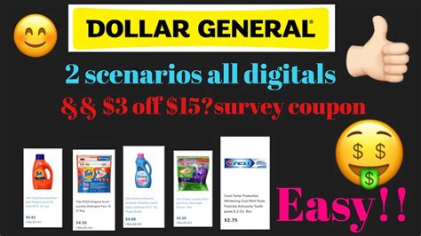 Dollar General Scenarios Using All Digitals And Off Survey