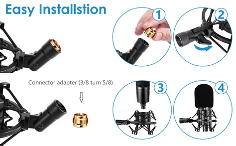 Techblaze Mic Shock Mount Anti Vibration Mic Holder For Condenser