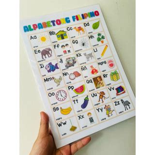 Alpabetong Filipino Tagalog Chart Laminated A Size Shopee Philippines