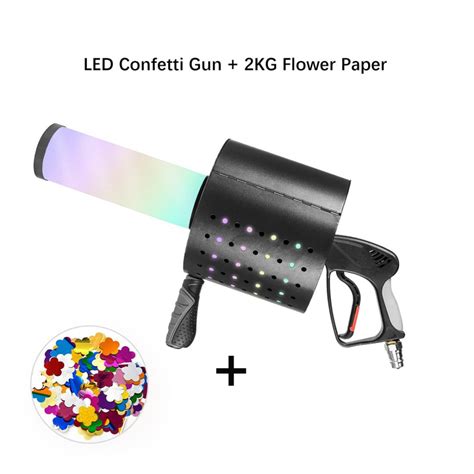 Led Co2 Jet Party Confetti Gun Colors Co2 Confetti Launcher Cannon Fx