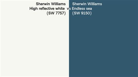 Sherwin Williams High Reflective White Vs Endless Sea Side By Side