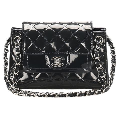 chanel  vintage cruise patent classic double flap square shoulder