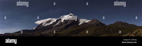 Beautiful mountain with stars in the night Stock Photo - Alamy