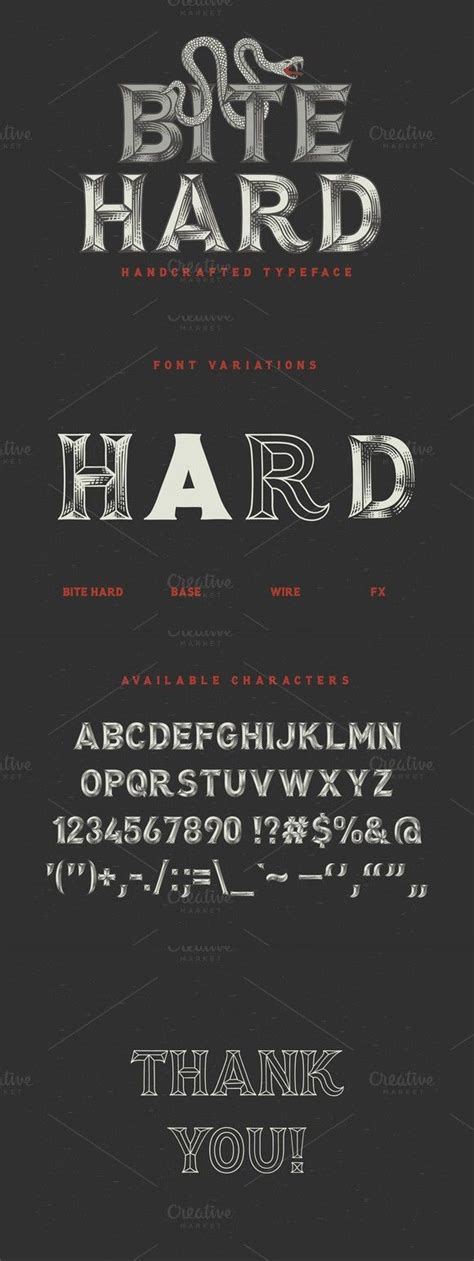 Bite Hard Font Fonts Cool Fonts Typeface Font