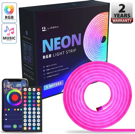 Lideka Slimme NEON RGB LED Strip 3 Meter 16 Miljoen Kleuren